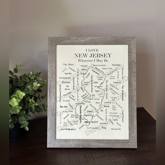 New Jersey State Art Print: Garden State Artwork – NJ Wall Art, Custom NJ Art - Picture 4 of 6